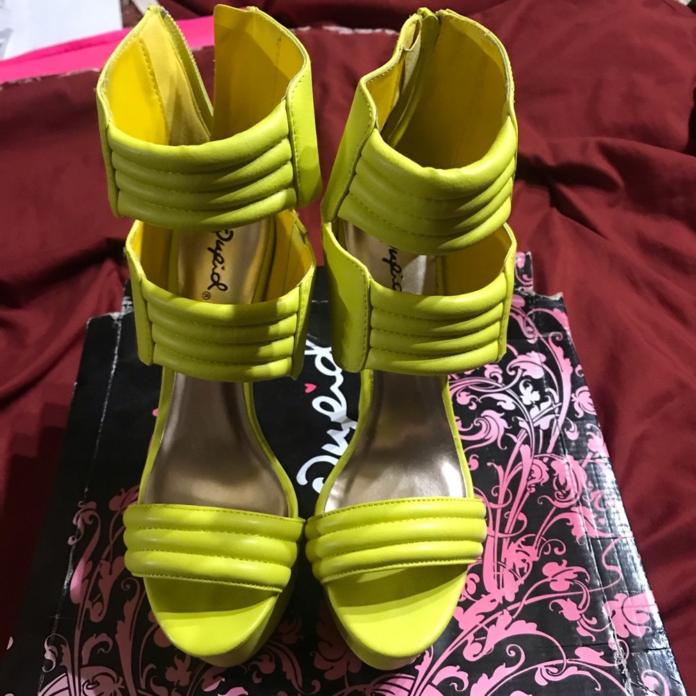 Yellow Platform Heel